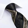 Yay bağları erkek kravat seti ile lüks lüks retro çizgili çiçek 8cm kravat mendil manşetleri düğün iş aksesuarları hediye