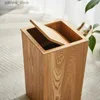 Coucheurs de déchets en bois japonais cousue peut couvrir la maison de salon de la maison 10l 12L Panier de papier toilette créatif en bois de noix L46