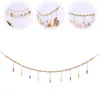 Frames Tassel Bead String Wooden Clip Po Hanger Light House Decorations For Home Beaded