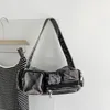 Bag motorcykel axel nisch denimsäckar för kvinnor unika blixtlås bolsas mujer multi fickor bolsos personlighet sac de femme