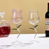 Kieliszki do wina kreatywne romantyczne róża podwójna czerwona niszowa niszowa niszowa niszowa kubek prosty styl szampan gospodarstwa domowego