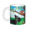 Mugs Customized Scottish Terrier Coffee Mug DIY Scottie Dog Ceramic Tea Milk Cup Outdoor Work Camping Cups And