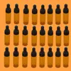 Bouteilles de rangement 192pcs 8pcs / pack 5 ml Mini Amber Glass Dropper Bottle pour huile essentielle avec des conteneurs vides cosmétiques PAC