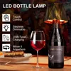 Bordslampor laddningsbara LED -lampa trådlöst beröring Switch Waterproof Bottle Retro Creative Bar Cafe justerbar atmosfär nattljus