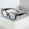 Zonnebrillen frames TR90 Vintage Anti Blue Light Glasses Ladies Cat Eye Designer Luxe bril voor vrouwen Fashion Computer brillen