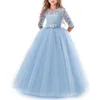 Mädchen Prinzessin Festzug Kleid Kinder Prom Ballkleider Hochzeitsfeier Blumenkleider