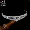 Bijoux de cheveux de mariage Asnora Couronnes vintage Zircon Cubique Tiaras Band Band Bridal Hair Accessoires Princesse Prom Bijoux L46