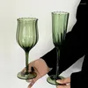 Wijnglazen 220/400 ml Cocktail Goblet Red Glass Creative Metal Champagne Cup voor Bar Restaurant Franse elegantie Retro