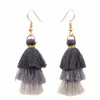 Серьги с подвижными серьгами Wellmore Frigered заявление Long Tassel Bohemia Drop for Women Jewelry Ohlosale