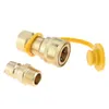 Tools 1/2" Gas Quick Connect Kit Disconnect Connector With Male Insert Plug Solid Brass Low Pressure Propane Adapter 1/2 PSIG Durable