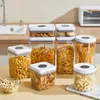 Bottiglie di stoccaggio Contenitori cucina Contenitori di stagionamento Organizzatore per cereali barattolo in plastica in massa con scatole di coperchio spezie