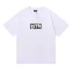 Marque Xiaozhongchao Kith Flower Letter Imprimée en coton Coton Colaire Unisexe Sports T-shirt