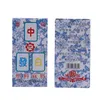 136 SheetsSet Portable Mahjong Cards Playing PVC Handheld Board Game for Family Friends Gathering Parties 240401