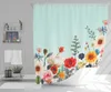 Rideaux de douche ensembles de rideaux floraux à fleurs avec crochets Bath graphique minimaliste moderne 72 pouces lourds pour la ferme pour la ferme