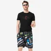 Pantaloni da spiaggia di asciugatura a rapida spiaggia di grandi dimensioni coppie sciolte a 5 punti Top-top Trunks Shorts Flower Shorts Shones Fashion Fashion