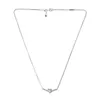 Kedjor Sparkling Wishbone Heart Collier Halsband 2024 Trend 925 Sterling Silver for Women Party Gift Kvinnsmycken