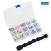 Andere Pandahall -DIY -sieradenkits met 180 pc 8 mm ronde gedrukte porseleinen kralen en nylon draad nylon string voor kralen sieraden maken