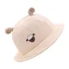 Berets 50JB Baby Fisherman Hat Toddler Girls Cotton Bustery Buget Headwrap для