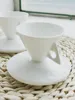 Tasses Saucers Drop Type de type céramique tasse de lait de lait de blanc pur blanc pointeur en porcelaine de porcelaine