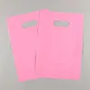 Wrap regalo 20pcs/sacchetti di colore solido Lotto sacchetto di gioielli grandi con maniglia piccola plastica per imballaggi per lo shopping di abbigliamento