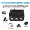 Quick Charge 3.0 Cigarette Lighter Splitter 12V/24V 3-Socket 100W ON-OFF DC Power Car Splitter with 4-Port USB Car Charger