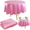 Tale da mesa de mesa Toca de mesa Capas de cores sólidas para casamento de aniversário de aniversário Round Round Home Decor