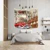 Tapisseries Floral Affiche Mur suspendu Car Italie Italie Travel Carte postale pour chambre