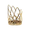 Candle Holders European Luxury Golden Hollow Metal Mesh Cup-shaped Holder Romantic Home Decoration Living Room Desktop Wedding Ornaments