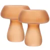 Candle Holders 2 Pcs Taper Holder Mushroom Glass Table Centerpiece Flowerpot Stands Candlestick Home Decorative Party