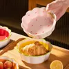 Bols mignons fruits en céramique dentelle bol maison de la serre salade en ligne célébrité gao yan petit-déjeuner pour enfants petit vent