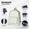 Rugzak Green Gingham Woman Backpacks Boys Girls Bookbag Waterdichte studenten School Tassen draagbaarheid Laptop Rucksack Schoudertas