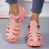 Dress Shoes Summer Fashion Gladiator Dames smal Band Cross-Tied Platform Square Heel Peep Toe Rome Design Sexy Mature Sandals