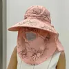 Geniş Memlu Şapkalar Boyun Yüz Koruma Çay Toplama Kapak Nefes Alabilir UV Güneşlik Şapka Koruyucu Kapak Yay Vizör Kapakları Kadınlar
