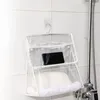 Förvaringspåsar badrum vattentät hängande väska stor kapacitet toaletthängare underkläder väggmonterade transparenta duschtillbehör