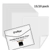 Papper HTVRONT 15/20 SHEETS MATTE A4 Utskrivbar vinylklistermärke Självadhesivt kopieringspapper för bläckstråle -laserskrivare DIY Craft 8.5x11 ''