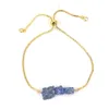 Nowa bransoletka kryształowa z kamienia naturalnego z regulowaną złotą zabezpieczeniem kolorów bransoletka dla dziewcząt, vsco przyjaźń pulseras