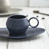 Tasses Saucers Européen Porcelaine Espresso Coffee tasse de soucoupe avec une maison simple après-midi Céramique Small Milk Mug Creative Wedding Gift