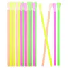 Coppe monouso cannucce da 150 pezzi cucchiaio a doppio utilizzo della cannuccia per frappè ghiacciato (colore misto)