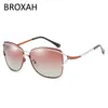 Sunglasses Polarized For Women Fashion Metal Eyewear Ladies Car Driving Glasses Oval Lens Female Sunglass