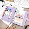 Binder A5 PU PETH BILTTANO BUTOLLA BUTOLLO 6 RINGHI ALLA RINGO CON DESIGN ELESTRO, COPERCHIO DI BINTER ORGANIZZATORE PERSONALE con chiusura magnetica