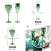 Wijnglazen retro smaragd glas