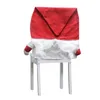 Couvre-chaise 2pcs Christmas Santa Hat Dining Back Cover pour 2024 ans