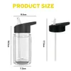 New Products 2024 Water Bottle Bpa Free Sublimation Blanks 10oz Double Predrilled Kids Plastic Snowglobe Tumbler with Straw