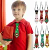 Bow Ties 2024 Décoration de Noël Snowman Elk Tree Tie Party Merry Christma décor Kids Gift Noel Happy Year