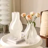 Vases French Living Room White Flower Arrangement Vase Home Decoration Accessories Flowers Hydroponic Glass Dining Wedding Decor