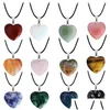 Colliers pendants Collier en pierre de cristal naturel à la main Creative Creative Heart en forme de mode Gemone Accessoire Cadeau avec chaîne 20 mm Dro Dhbru