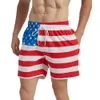 US Independence Day Flag Double couche anti-malaxeur Hot printemps court décontracté pantalon de la mode à angle plat lâche 49