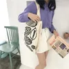 Evening Bags Beige Shopping Bag Fashion Canvas Lightweight Tote Double Layered Large Capacity Underarm Handbag Female