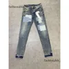 Jeans viola designer jeans per pantaloni da uomo jeans tendenze in difficoltà black black strappato motocicletta moto mans impilati jeans uomini jeans baggy 955