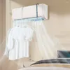 Hängare plast luftkonditionering hängande klädställ fällbar torkhängare med hål tvättställ sovrum